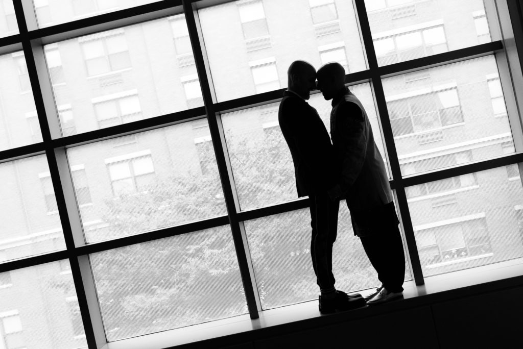 Gay wedding portraits