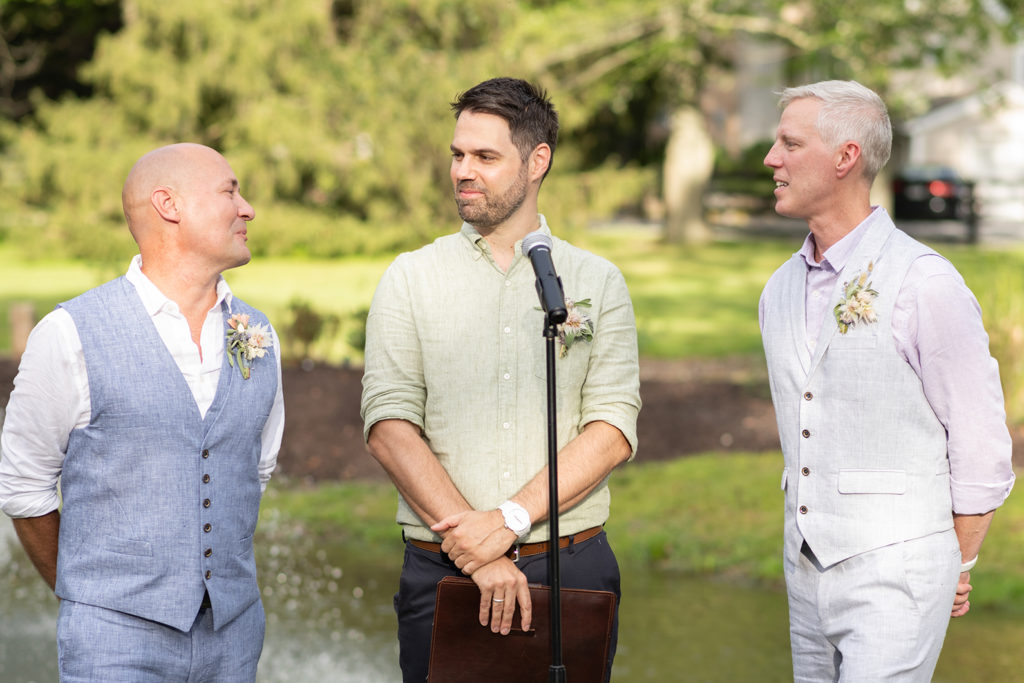 lgbtq couple wedding ceremony