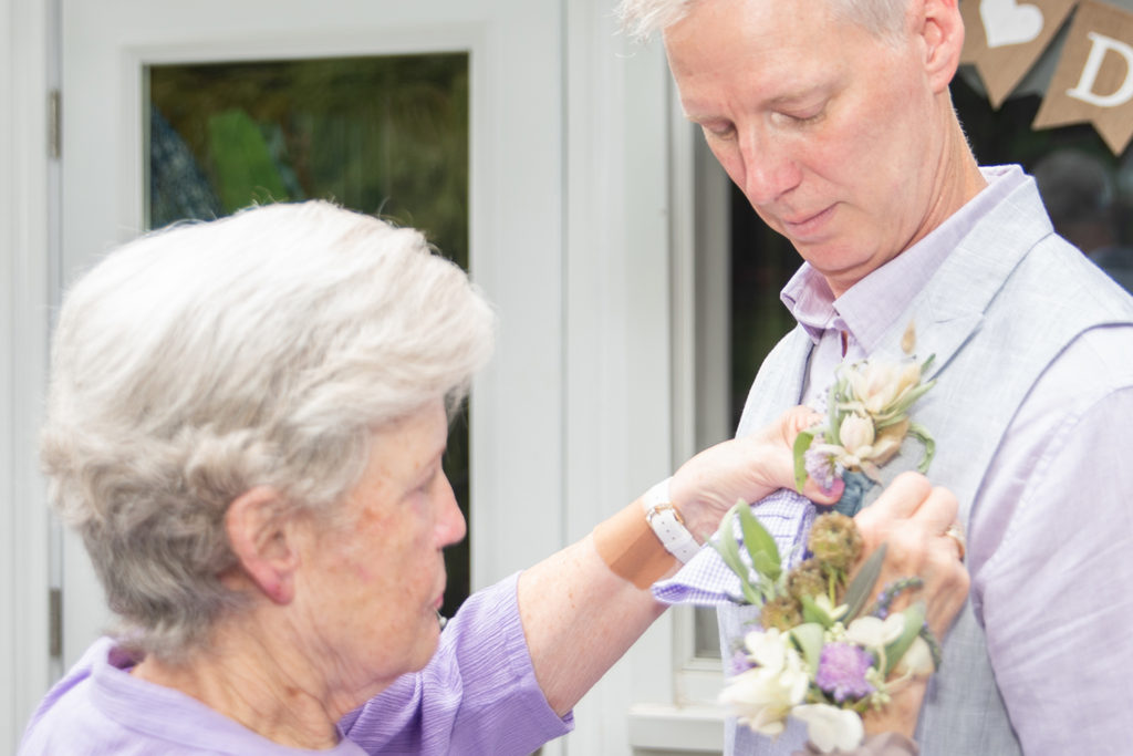 mother of groom with son